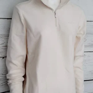 BRUGI MICROPILE DONNA MEZZA ZIP BIANCO