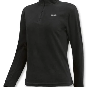 BRUGI MICROPILE DONNA MEZZA ZIP NERO