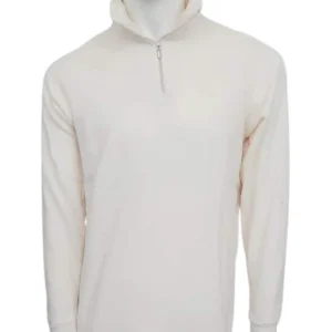 BRUGI PILE UOMO MEZZA ZIP BIANCO