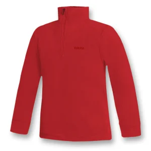 BRUGI MICROPILE BAMBINO MEZZA ZIP ROSSO