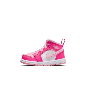 Jordan 1 Mid White Fierce Pink (TD)