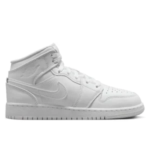 JORDAN 1 MID TOTAL WHITE GS
