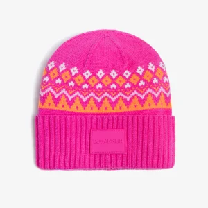 Nordic TRK Fair Isle Beanie Fuchsia