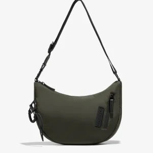 Round Nylon Crossbody Bag Green