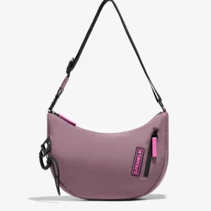 Round Nylon Crossbody Bag Pink + Custom Set Fuchsia