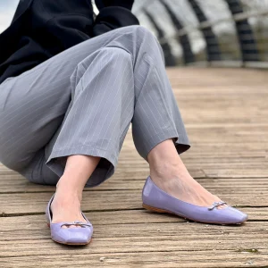 Tutù Glicine ballerina in nappa glicine tacco 1 cm lavorazione artigianale marchigiano