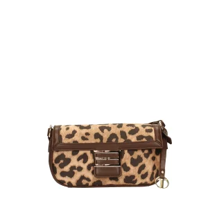 Pochette leopardata con tracolla