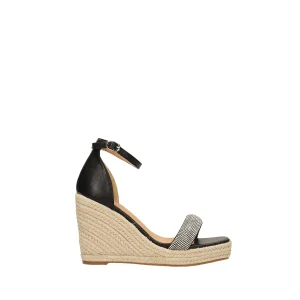 Zeppe con strass con punta squadrata. Tacco alto 10cm