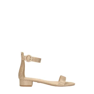 Sandali oro con glitter. Tacco alto 3cm