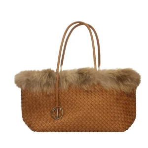 Tote bag con pelliccia