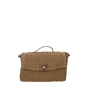 Borsa a mano in paglia con dettagli