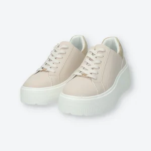 Sneakers con inserti in tessuto.Tacco alto 5cm