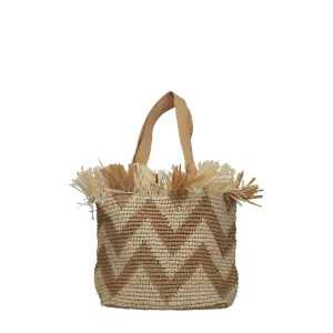 Borsa a righe con frange