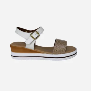 Sandali con doppia fascia. Made in Italy. Tacco alto 6cm